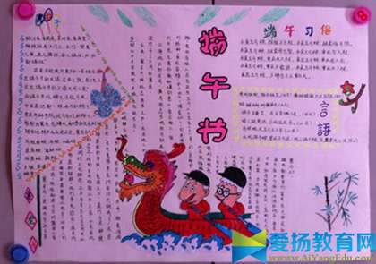 端午节手抄报版面设计图