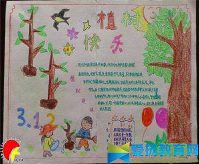2017植树节手抄报图片大全一年级